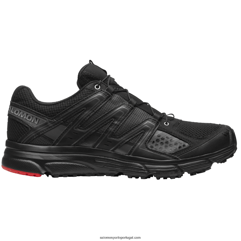 Salomon sapatos esportivos masculinos - x-mission 3 04D6V8203 preto/prata metálico x/vermelho de corrida