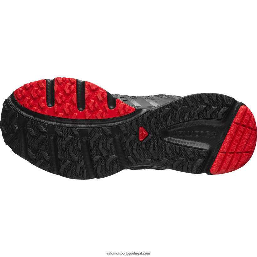Salomon sapatos esportivos masculinos - x-mission 3 04D6V8203 preto/prata metálico x/vermelho de corrida