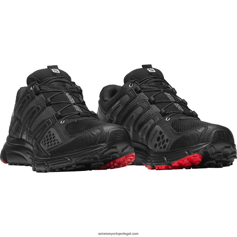Salomon sapatos esportivos masculinos - x-mission 3 04D6V8203 preto/prata metálico x/vermelho de corrida