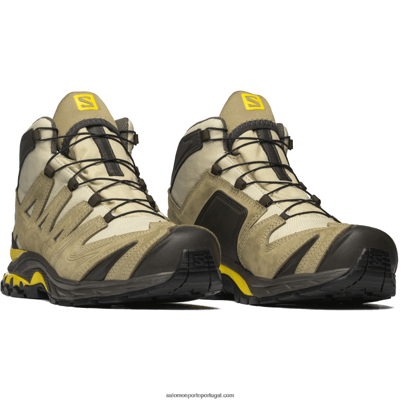 Salomon sapatos esportivos masculinos - xa pro 3d mid gore-tex para melhor loja de presentes 04D6V8137 safari/kelp/império amarelo