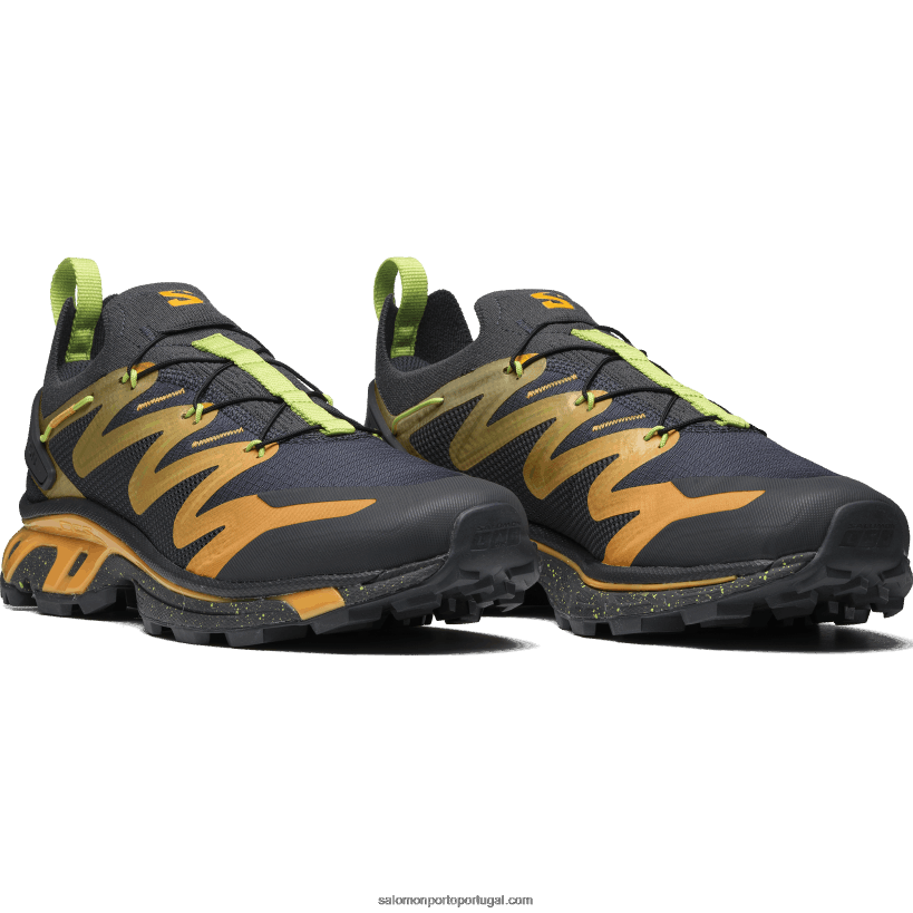 Salomon sapatos esportivos masculinos - xt-rush 2 04D6V8107 ébano/laranja brilhante/verde limão brilhante