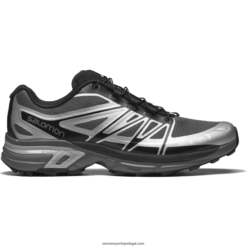 Salomon sapatos esportivos masculinos - xt-wings 2 04D6V8188 prata/sombra silenciosa/preto