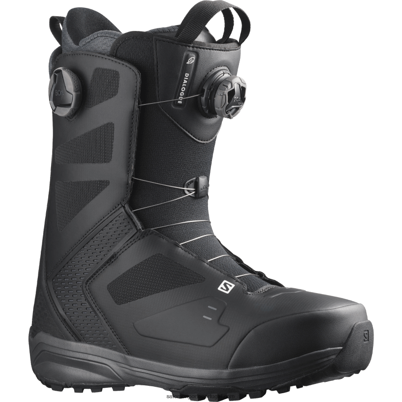 Salomon botas de snowboard masculinas - dialog dual boa 04D6V8587 preto/ímã