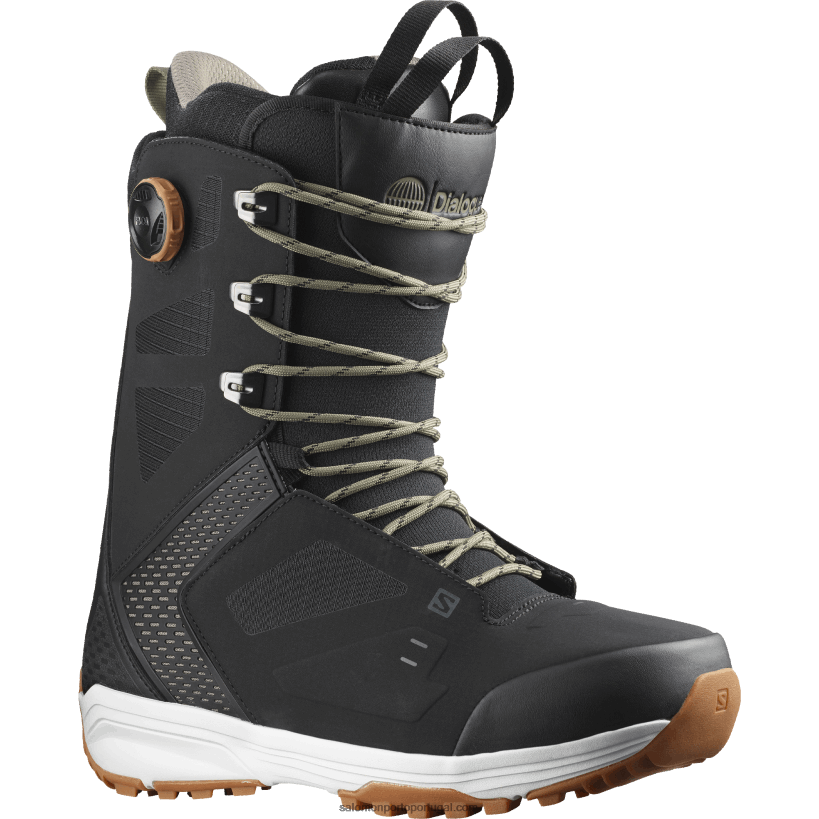 Salomon botas de snowboard masculinas - dialog lace sj boa 04D6V8584 preto/vetiver