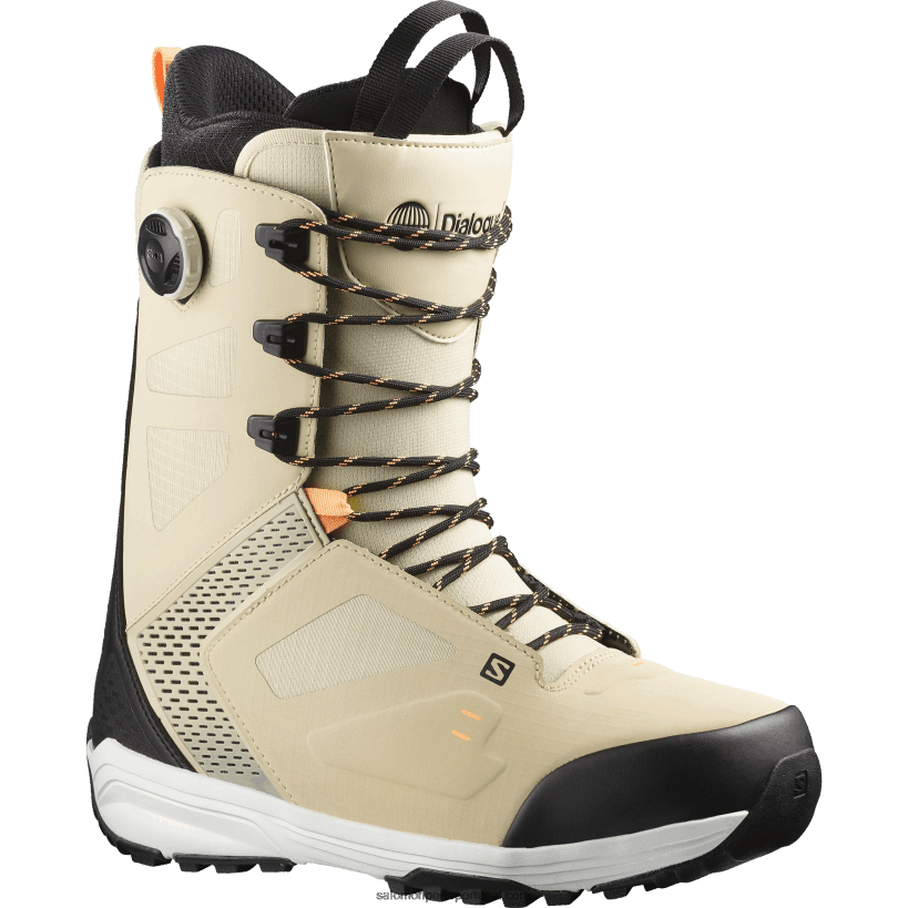 Salomon botas de snowboard masculinas - dialog lace sj boa 04D6V8585 nevoeiro/preto/branco