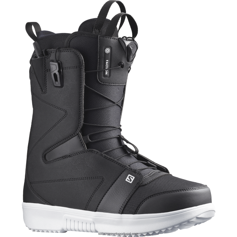Salomon botas de snowboard masculinas - facção 04D6V81111 Preto branco