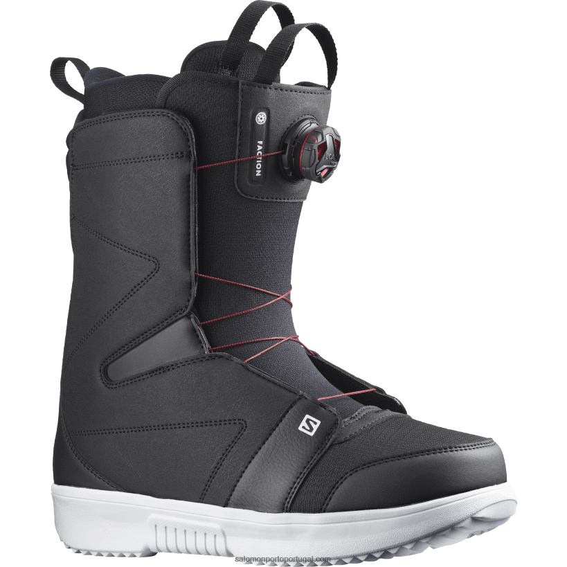 Salomon botas de snowboard masculinas - facção boa 04D6V8600 Preto branco