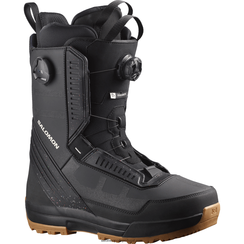 Salomon botas de snowboard para homem - malamute dual boa 04D6V8582 preto