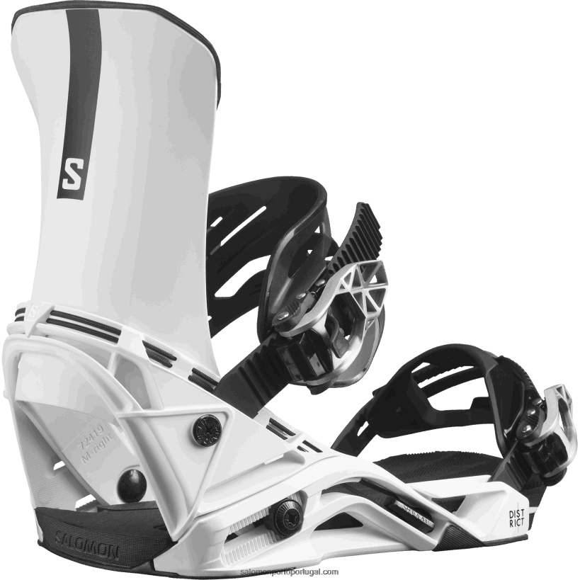 Salomon amarrações de snowboard masculino - distrito 04D6V8603 branco
