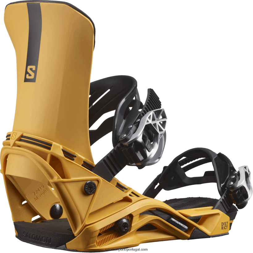 Salomon amarrações de snowboard masculino - distrito 04D6V8604 amarelo dourado