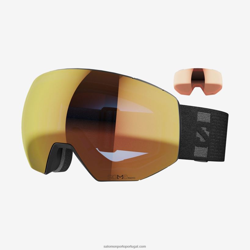 Salomon óculos masculinos - radio prime sigma fotocromático (e lente extra) 04D6V8665 preto