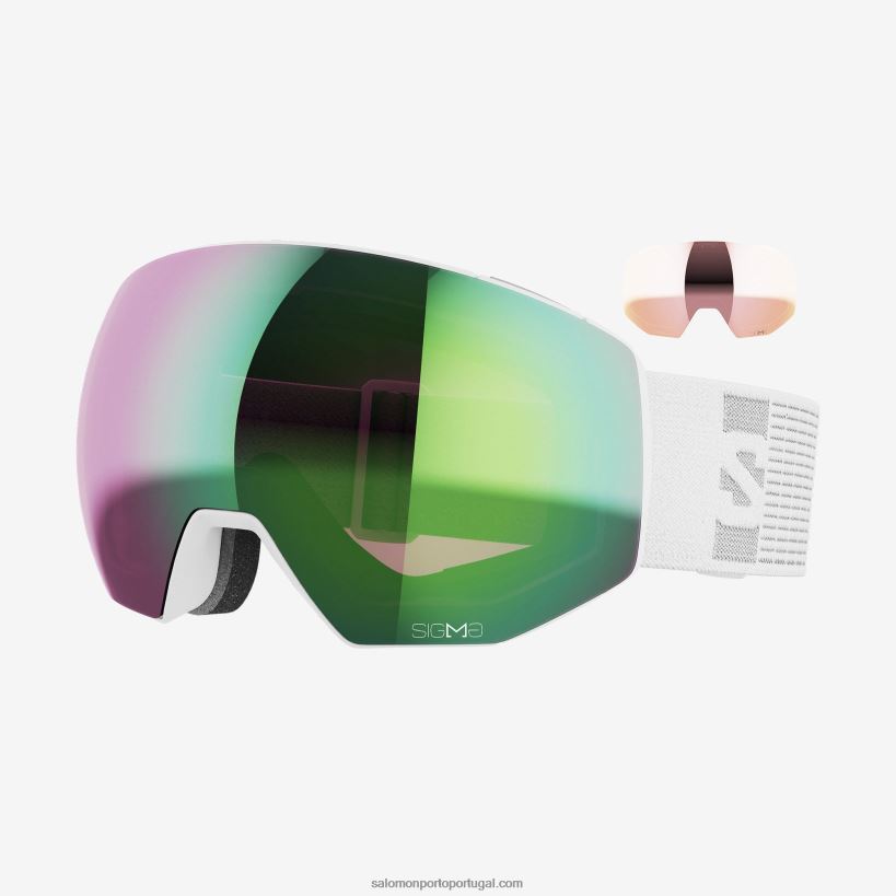 Salomon óculos masculinos - radium prime sigma (e lente extra) 04D6V8671 branco