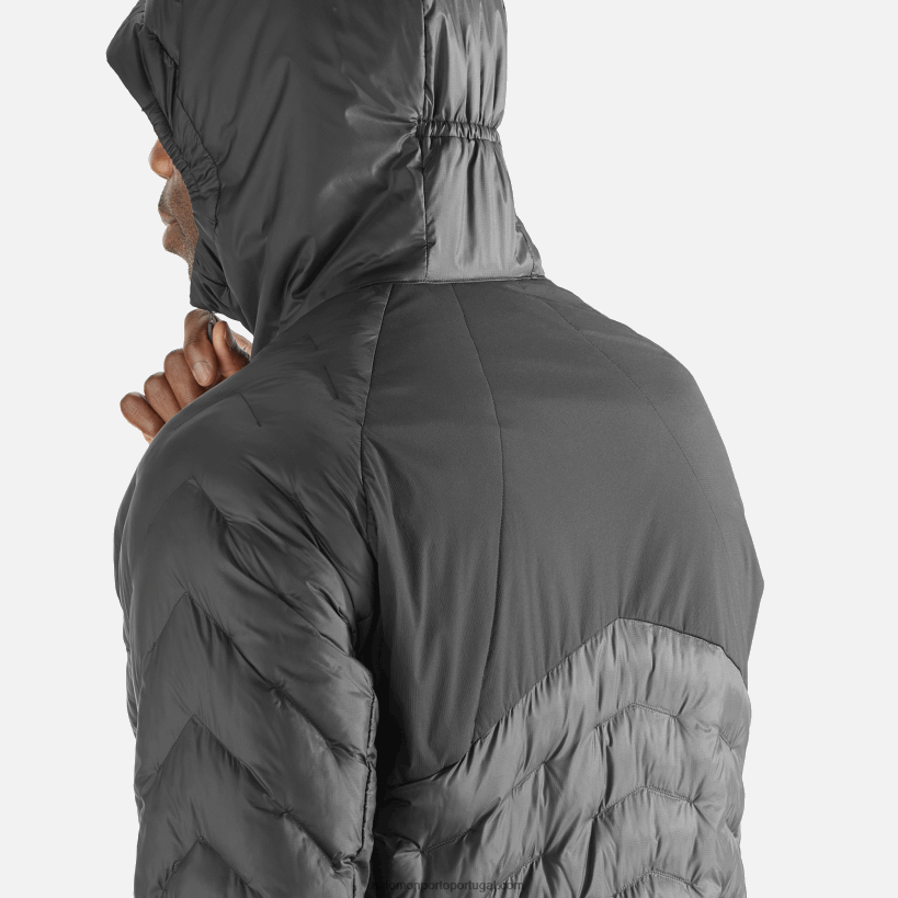 Salomon Jaqueta com capuz isolada para homem - contorno primaloft 04D6V81087 preto profundo