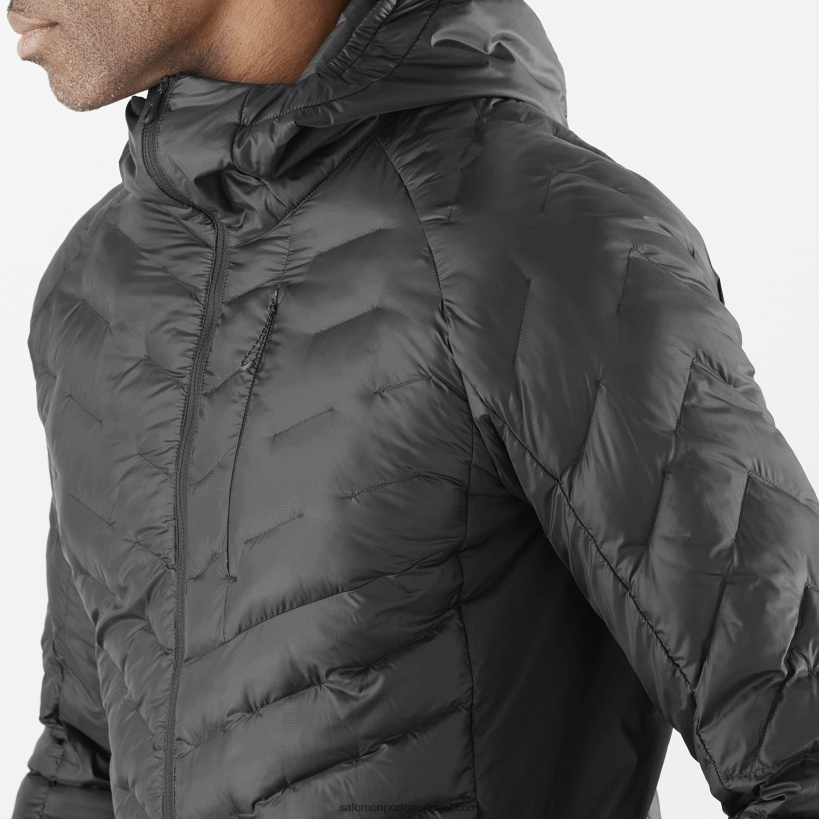 Salomon Jaqueta com capuz isolada para homem - contorno primaloft 04D6V81087 preto profundo