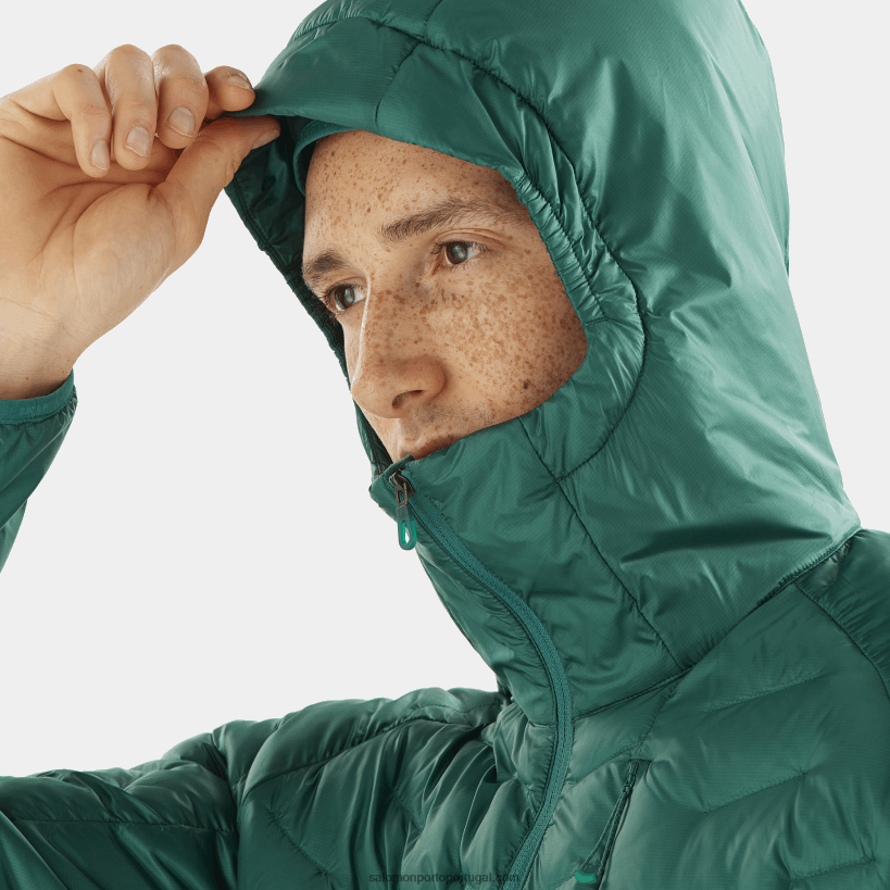 Salomon Jaqueta com capuz isolada para homem - contorno primaloft 04D6V81088 pacífico