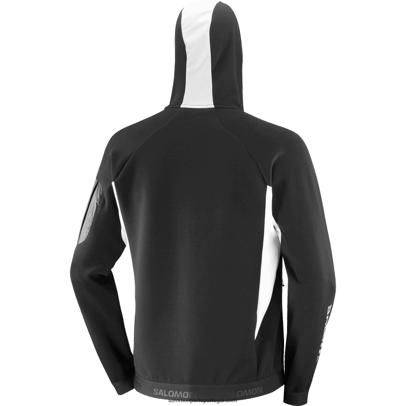 Salomon jaqueta midlayer masculina com zíper completo - equipe 04D6V81110 preto/branco profundo
