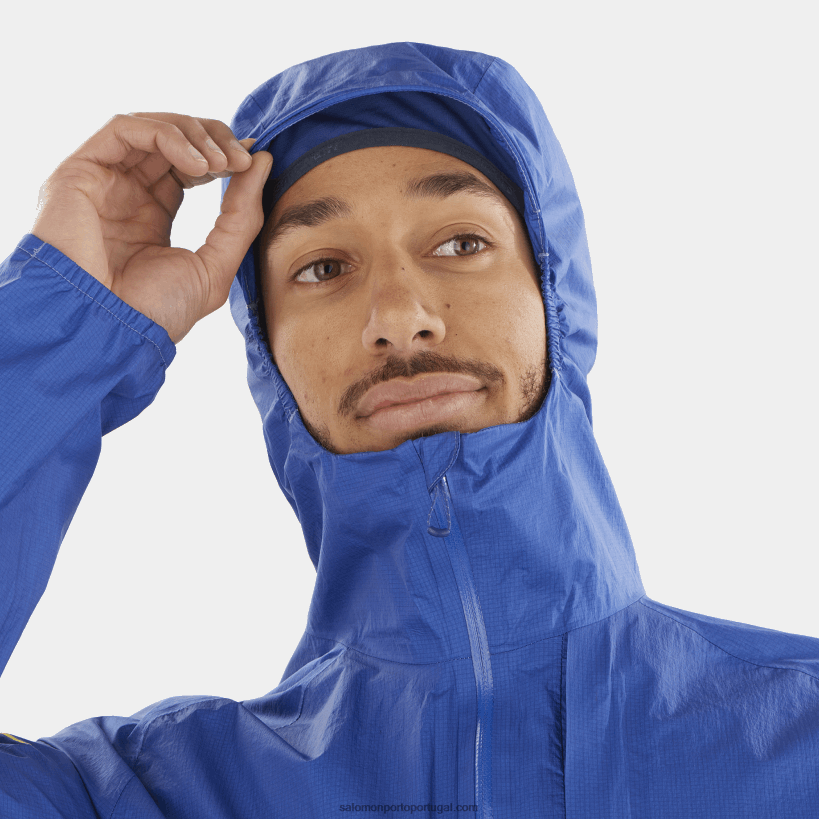 Salomon jaqueta shell masculina - bonatti impermeável 04D6V81102 azul náutico