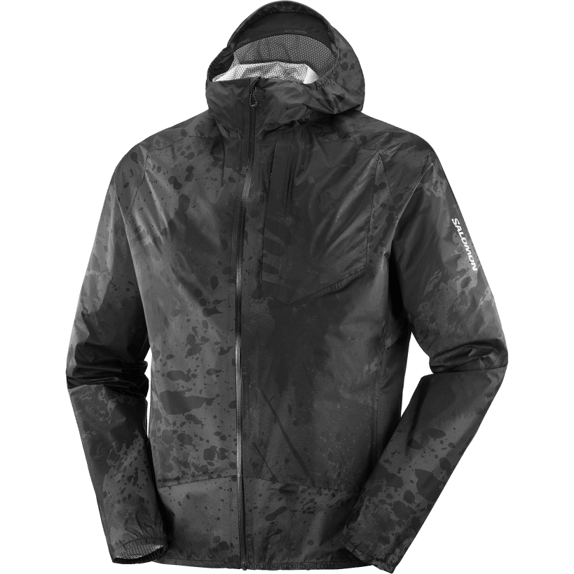 Salomon jaqueta shell masculina - bonatti impermeável 04D6V81103 preto profundo/ao/periscópio