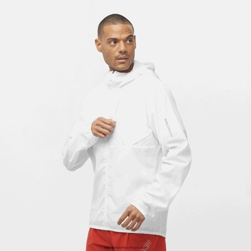 Salomon moletom com capuz de jaqueta de vento para homem - vento cruzado bonatti 04D6V81098 branco
