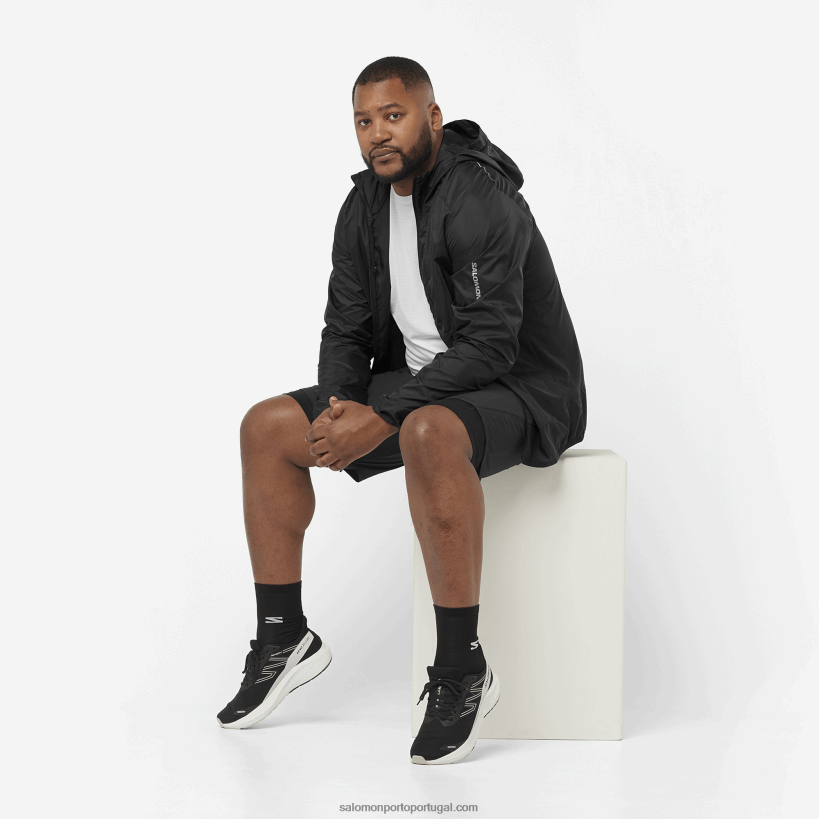 Salomon t-shirt de manga curta para homem - cross run 04D6V8234 branco