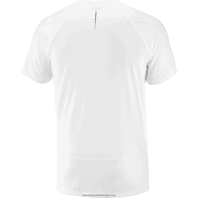Salomon t-shirt de manga curta para homem - cross run 04D6V8234 branco