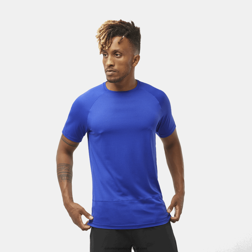 Salomon t-shirt de manga curta para homem - cross run 04D6V8236 navegar na internet
