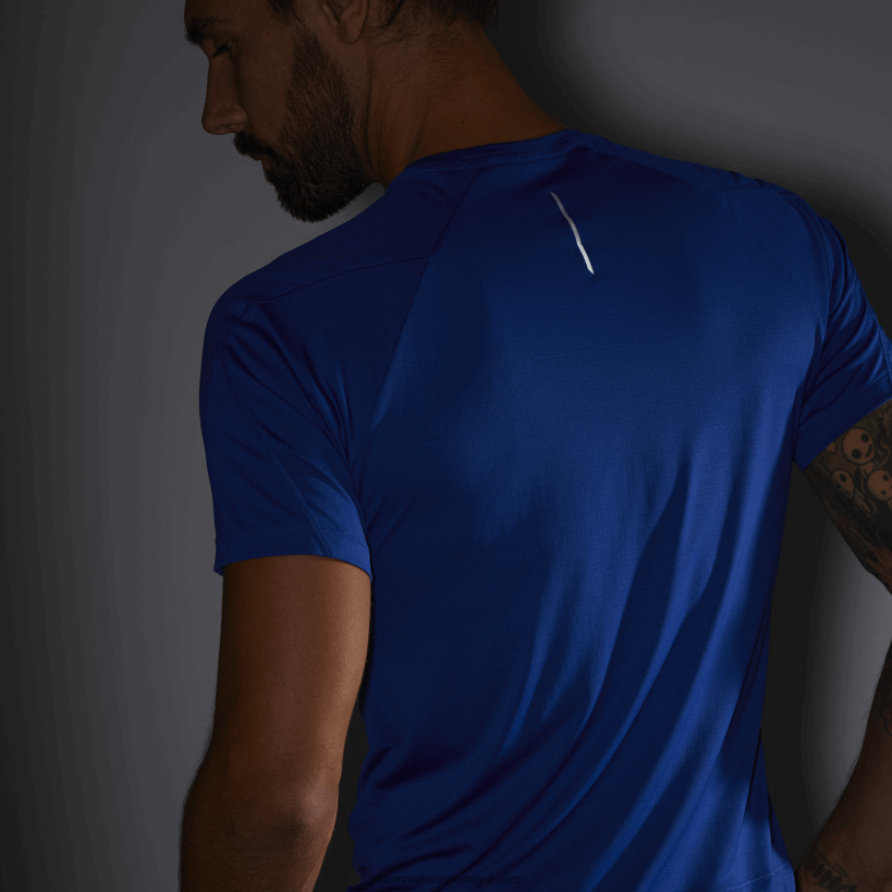 Salomon t-shirt de manga curta para homem - cross run 04D6V8236 navegar na internet