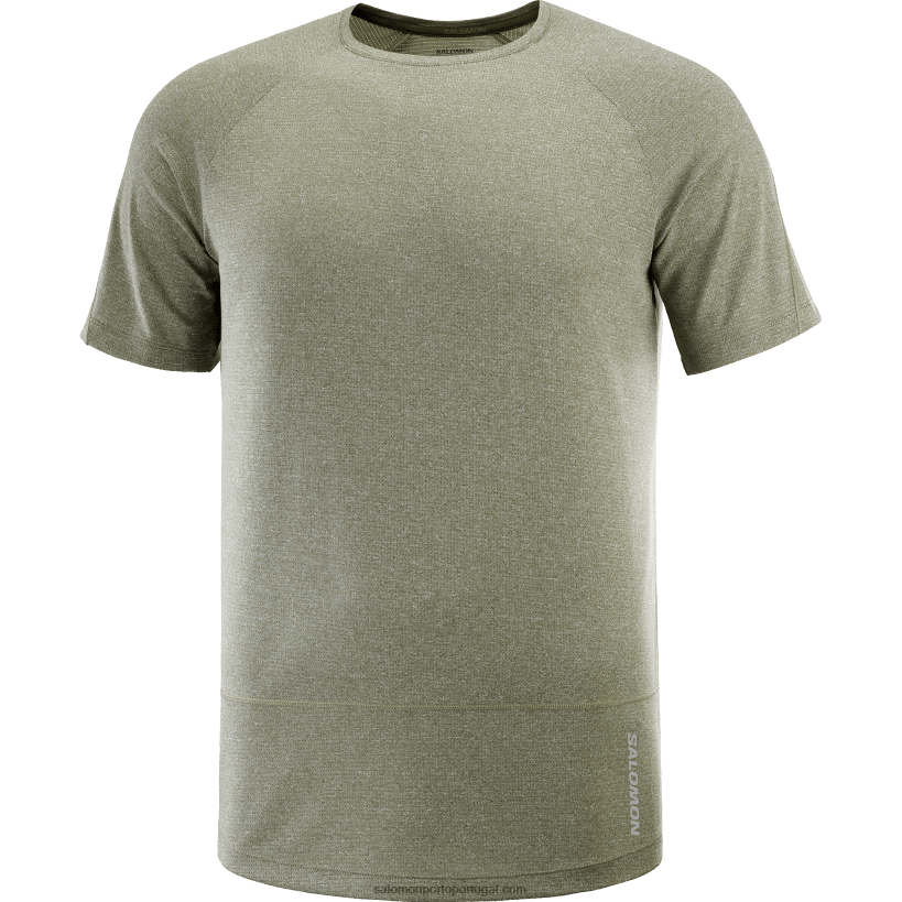 Salomon t-shirt de manga curta para homem - cross run 04D6V8237 folha de uva/urze