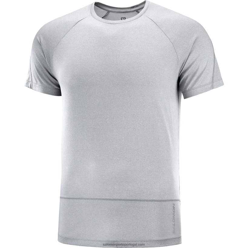Salomon t-shirt de manga curta para homem - cross run 04D6V8239 liga/urze