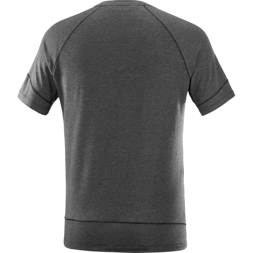 Salomon t-shirt de manga curta para homem - runlife 04D6V81200 preto profundo/urze