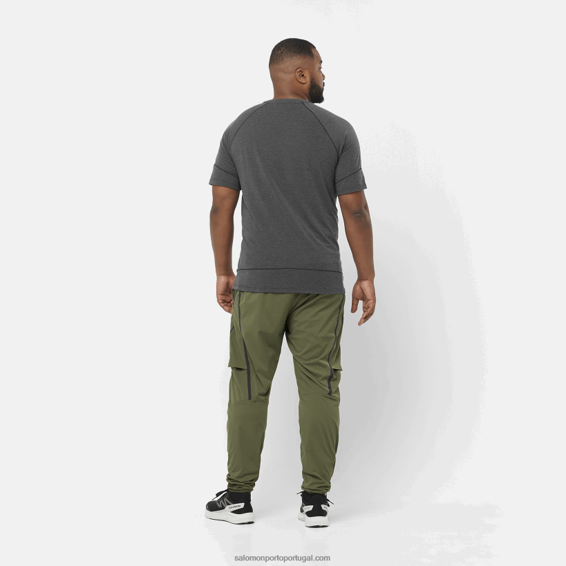 Salomon t-shirt de manga curta para homem - runlife 04D6V81200 preto profundo/urze