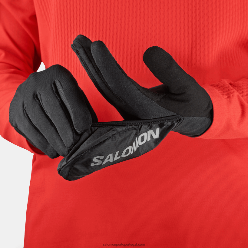 Salomon luvas femininas - inverno de asa rápida 04D6V8990 preto profundo