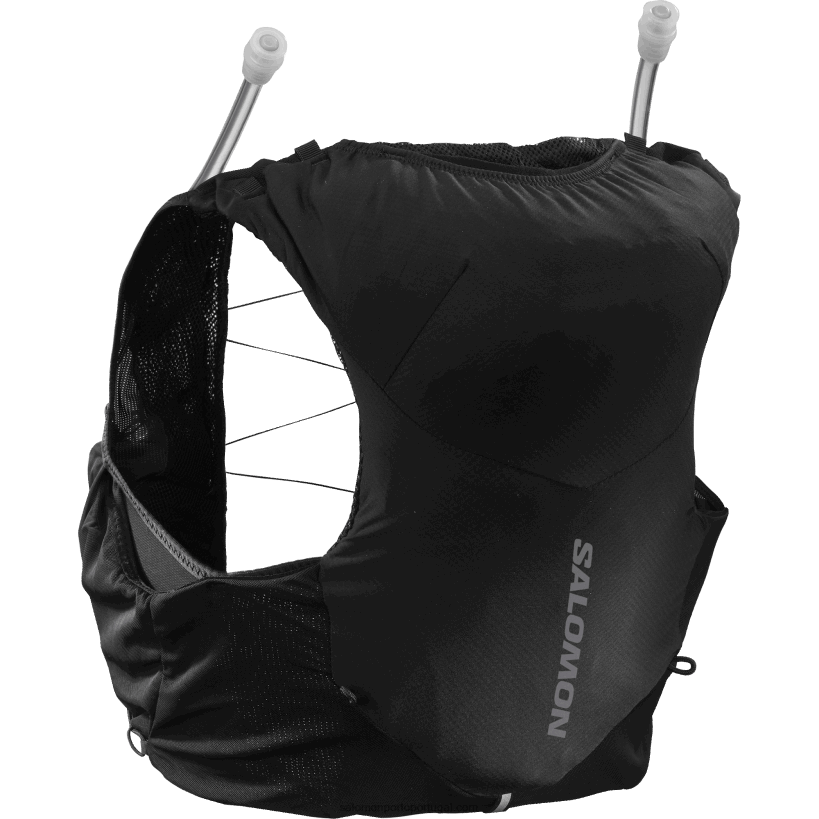 Salomon colete de corrida feminino com frascos inclusos - adv skin 5 04D6V8972 preto/ébano