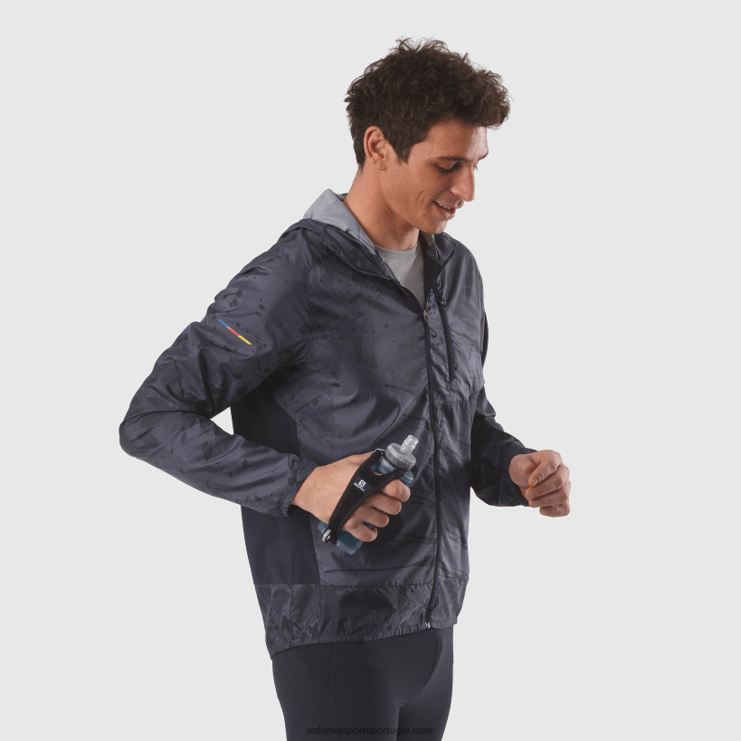 Salomon handheld feminino com frasco incluso - ativo 04D6V8984 preto/cinza ardósia