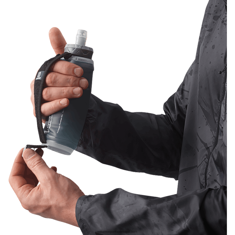 Salomon handheld feminino com frasco incluso - ativo 04D6V8984 preto/cinza ardósia