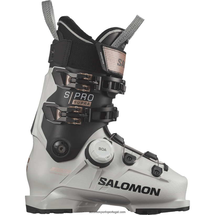 Salomon bota de pista feminina - s/pro supra boa 105 04D6V81039 cinza aurora/preto/ouro rosa