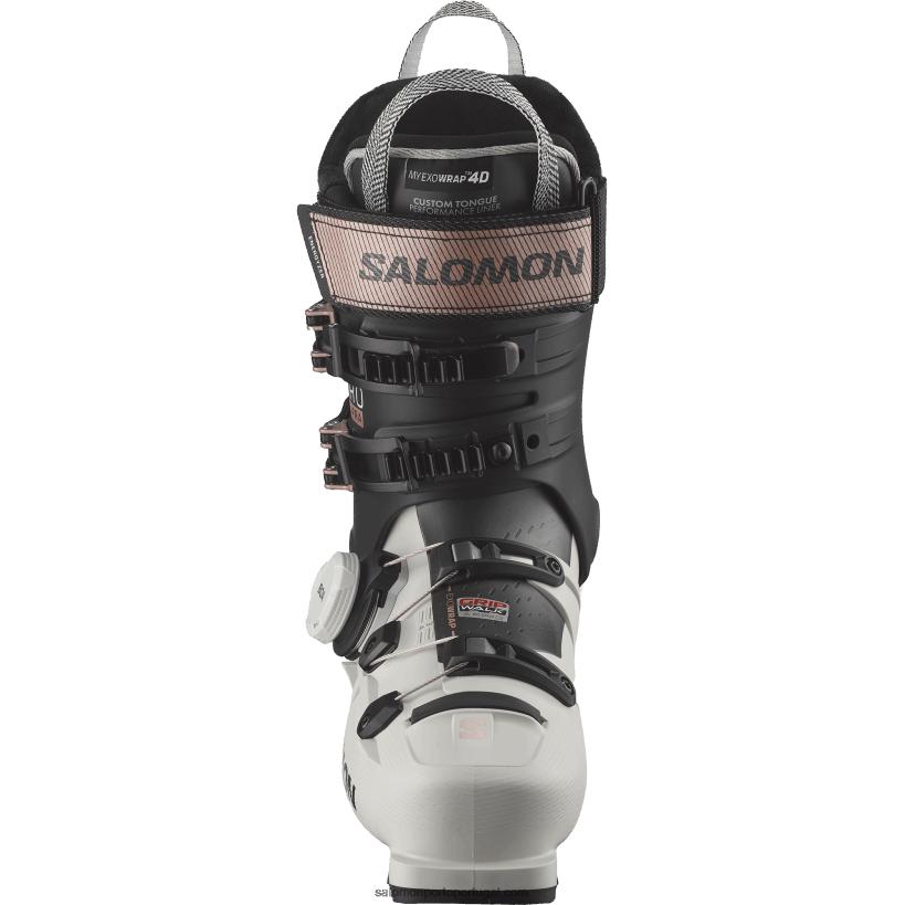 Salomon bota de pista feminina - s/pro supra boa 105 04D6V81039 cinza aurora/preto/ouro rosa