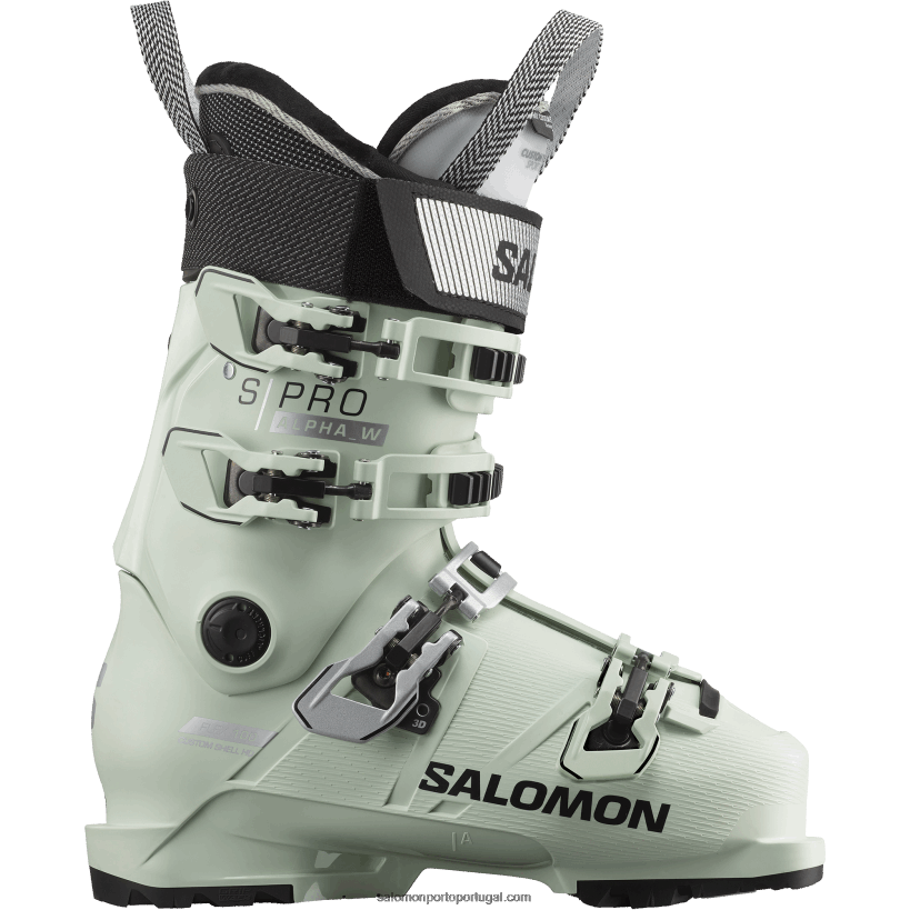 Salomon botas de pista para mulher - s/pro alpha 100 04D6V81028 musgo branco/prata/preto