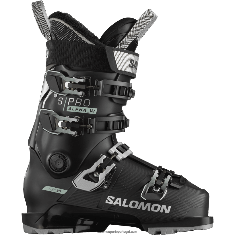 Salomon botas femininas de pista - s/pro alpha 80 04D6V81038 musgo preto/branco/prata