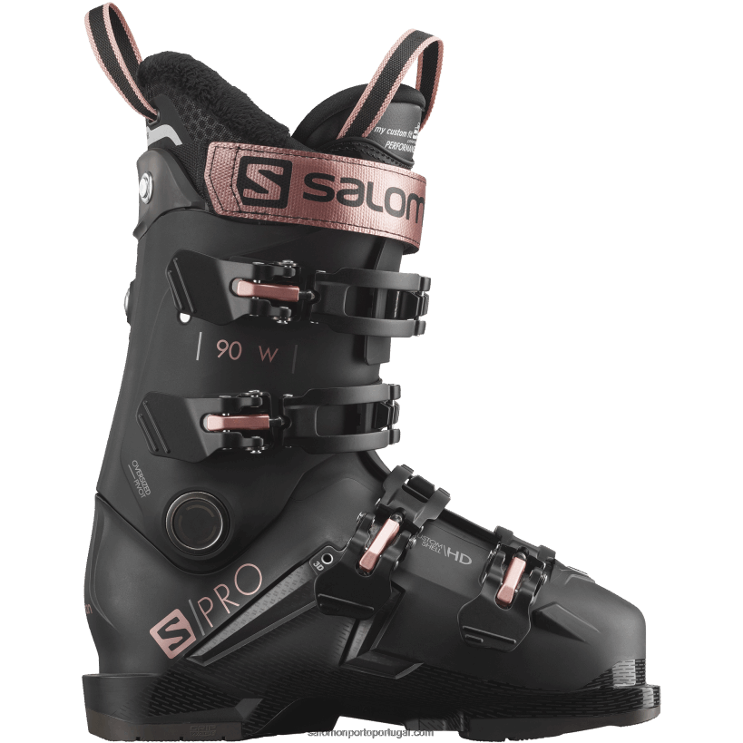 Salomon esquis de pista femininos - s/pro mv 90 04D6V81032 preto/ouro rosa/belluga