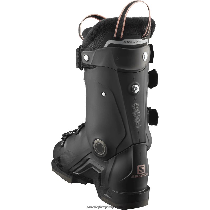 Salomon esquis de pista femininos - s/pro mv 90 04D6V81032 preto/ouro rosa/belluga