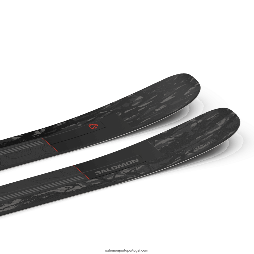 Salomon esquis all-mountain femininos - postura 102 04D6V81017 preto/vermelho