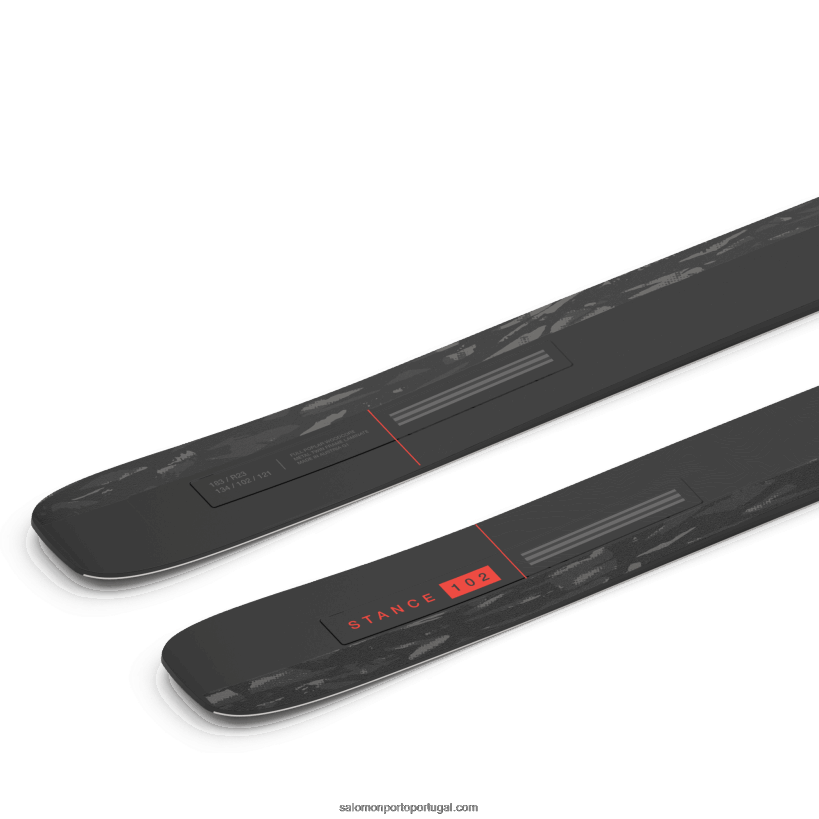 Salomon esquis all-mountain femininos - postura 102 04D6V81017 preto/vermelho