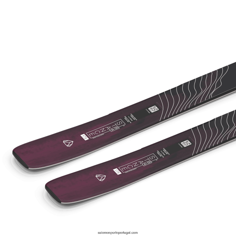 Salomon esquis all-mountain femininos - postura 84 04D6V81003 preto/bordeau