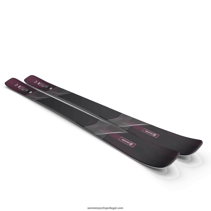 Salomon esquis all-mountain femininos - postura 84 04D6V81003 preto/bordeau