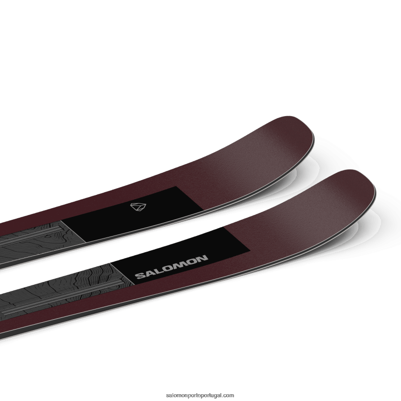 Salomon esquis all-mountain femininos - postura 90 04D6V81007 preto/bordô metálico
