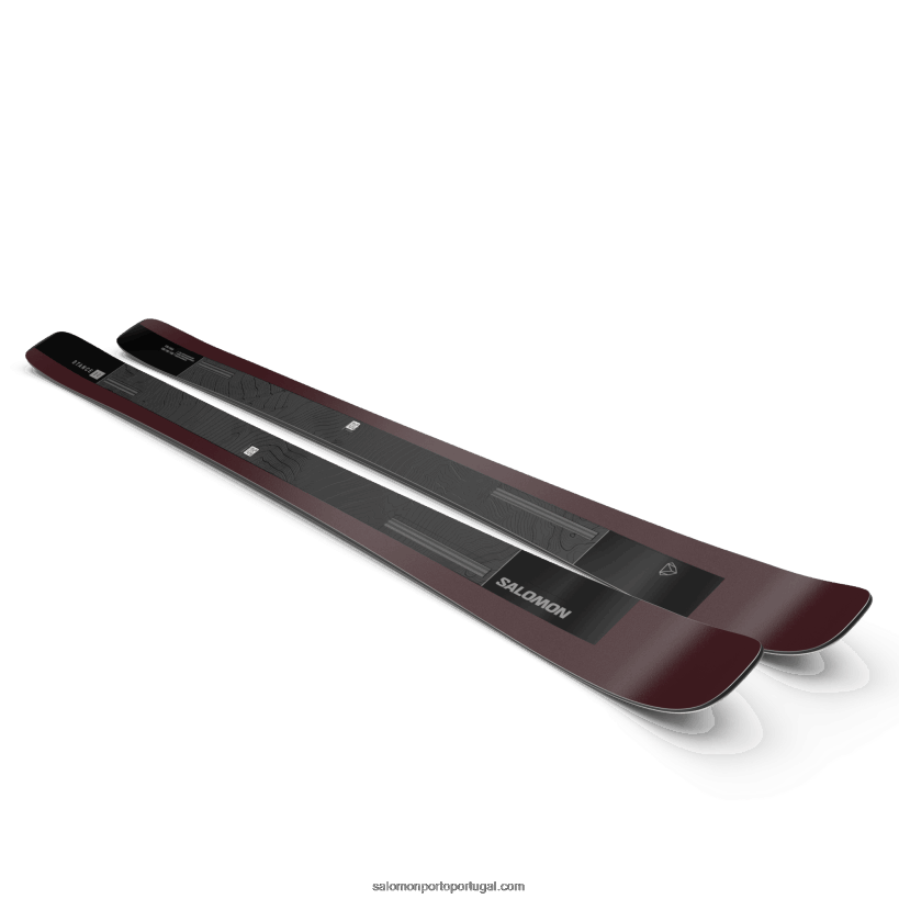 Salomon esquis all-mountain femininos - postura 90 04D6V81007 preto/bordô metálico