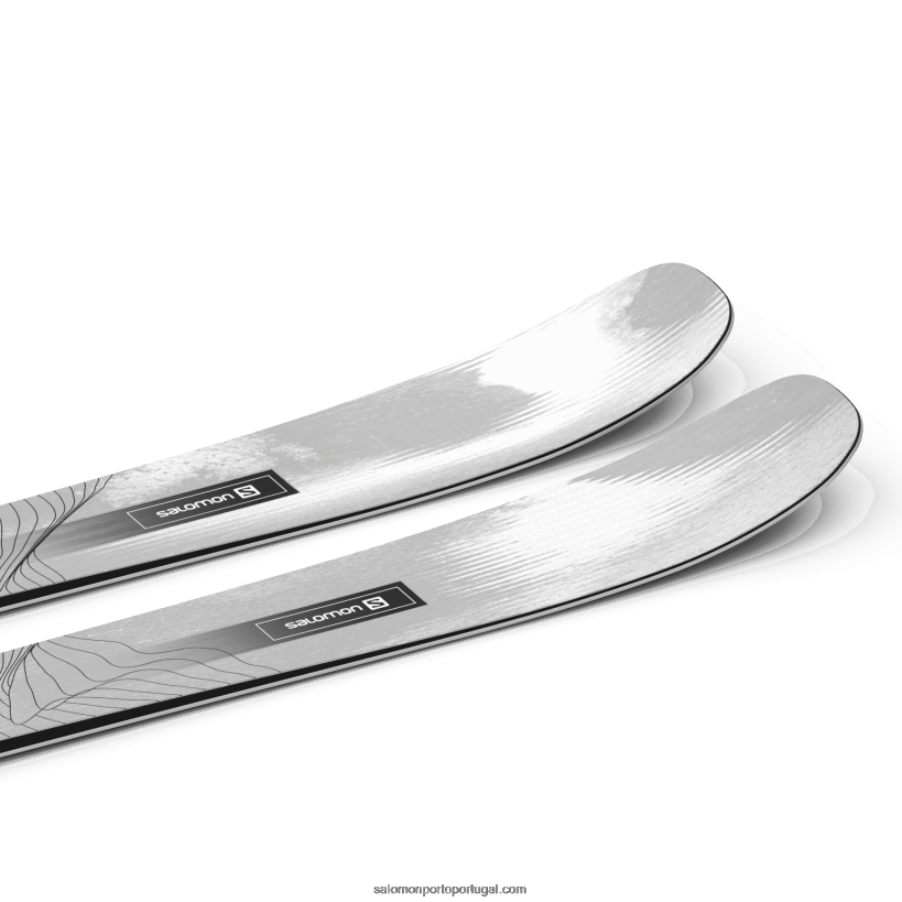 Salomon esquis all-mountain femininos - postura 94 04D6V81002 Branco preto
