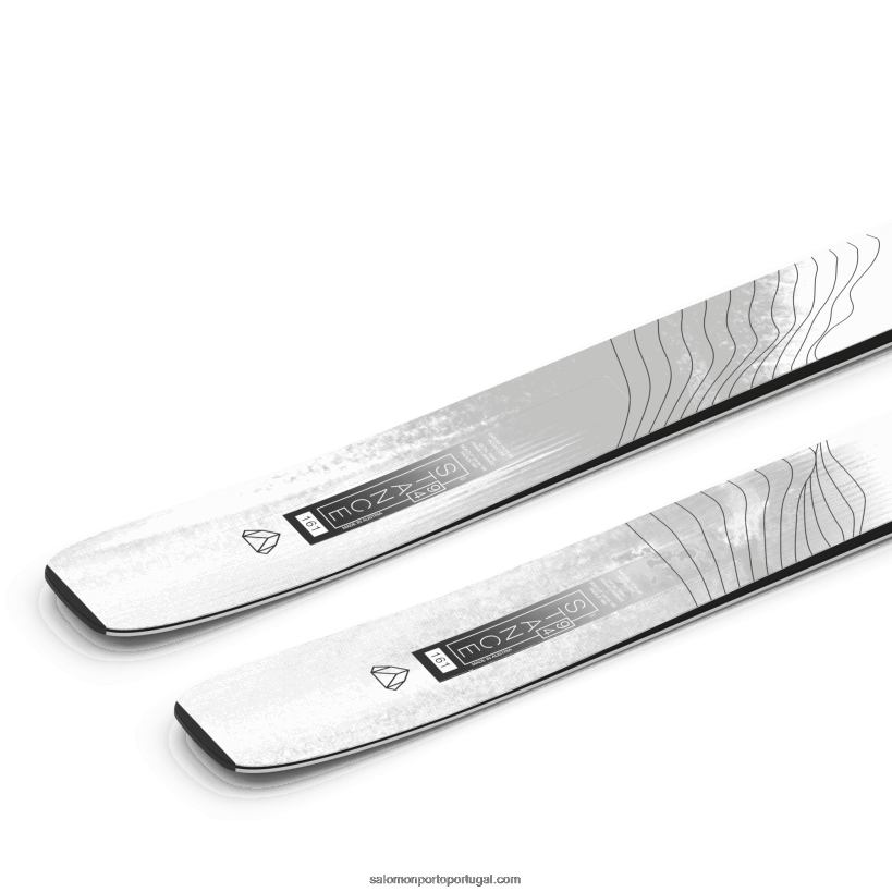 Salomon esquis all-mountain femininos - postura 94 04D6V81002 Branco preto