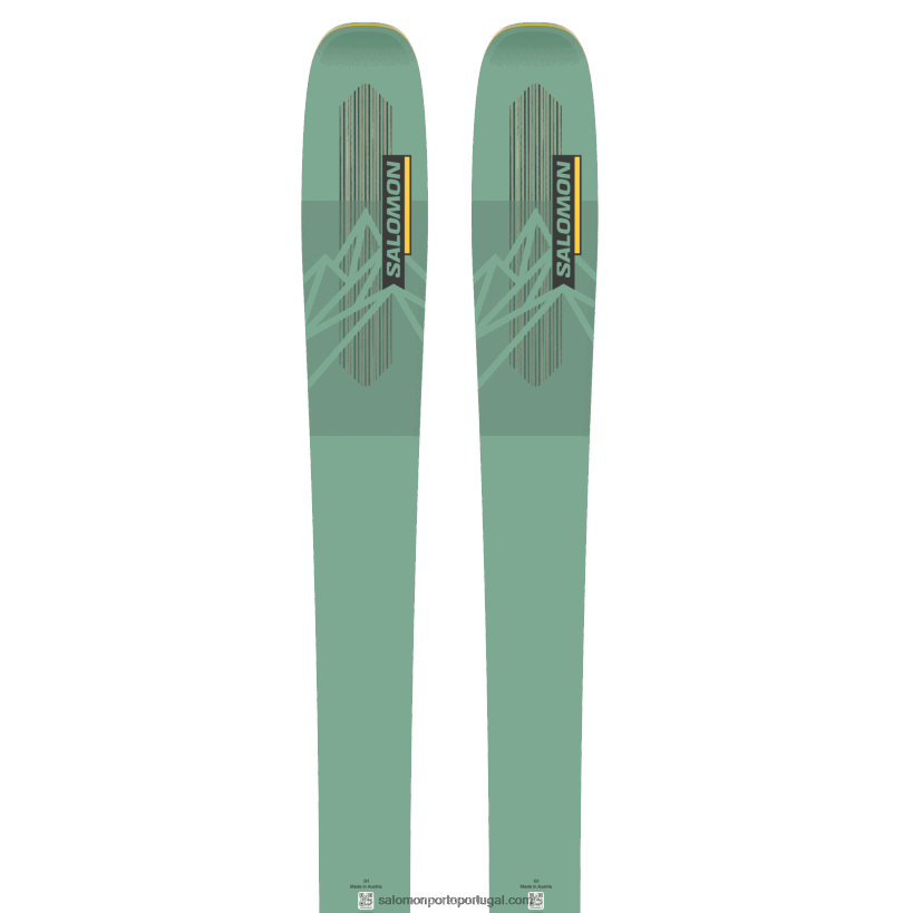 Salomon esquis all-mountain femininos - qst 92 04D6V81008 abeto verde/energia solar/preto